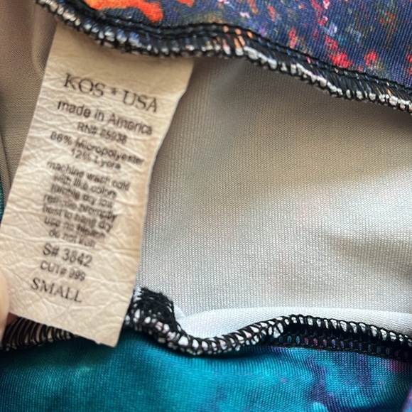 like new KOS USA multicolor galaxy outer space calf leggings pants size S - Picture 5 of 6